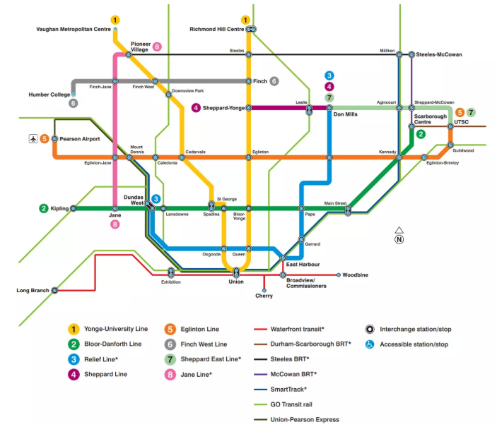 Full future Toronto transit map