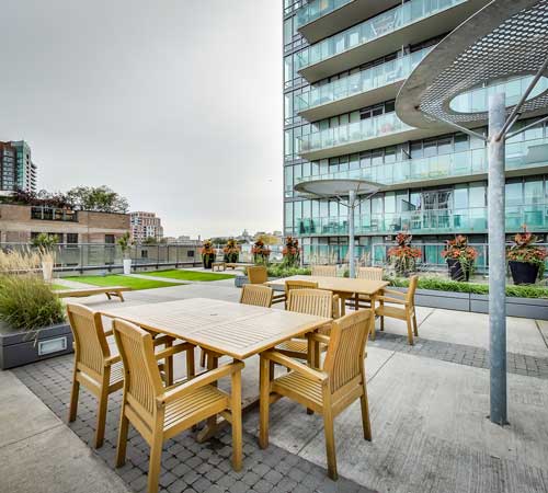 spire condo rooftop terrace