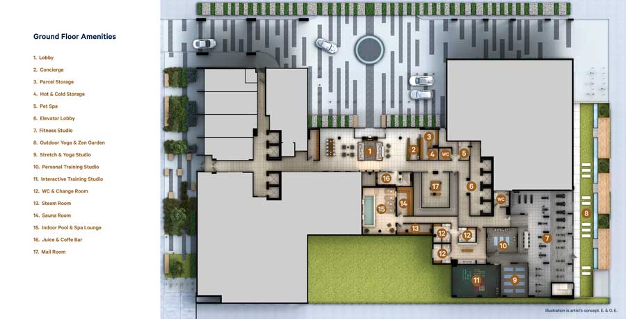 Line5 ground floor amenities