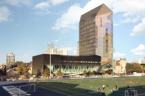 Rendering for U of T's new mass timber academic tower