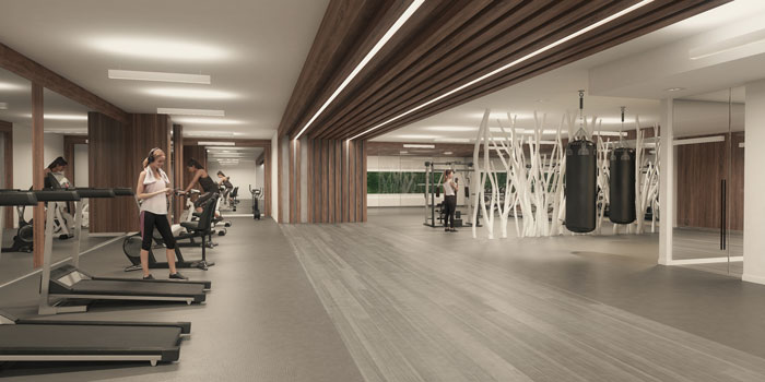 River and Fifth condos gym