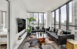 X Condominiums Staged living Room