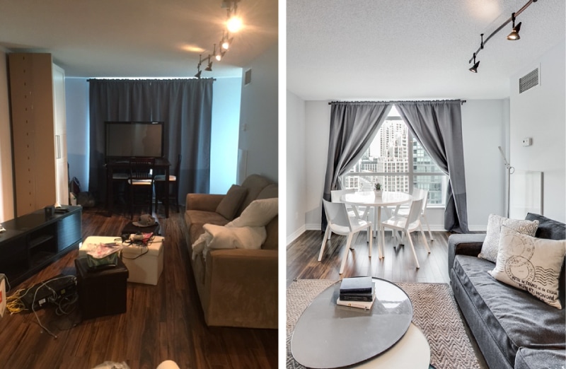 Before & After Images of Condos in Fort York, Toronto