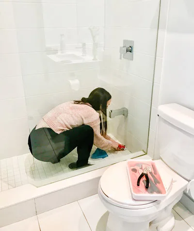 re-caulking: a simple and budget friendly bathroom renovation