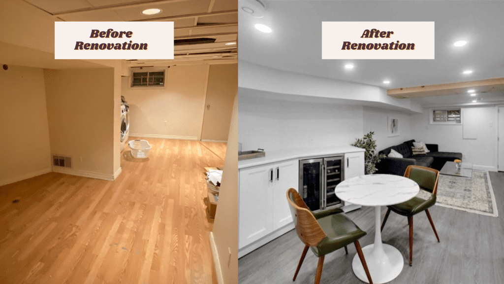 home renovation: before vs after